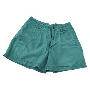 Vintage NY Line Green Mom Shorts with Three Pockets 100% Cotton Size 10 (Medium)
